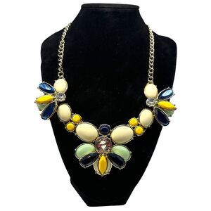 Talbots Multicolor Jewel Statement Queen Bee Necklace Bold Bib Costume Jewelry‎